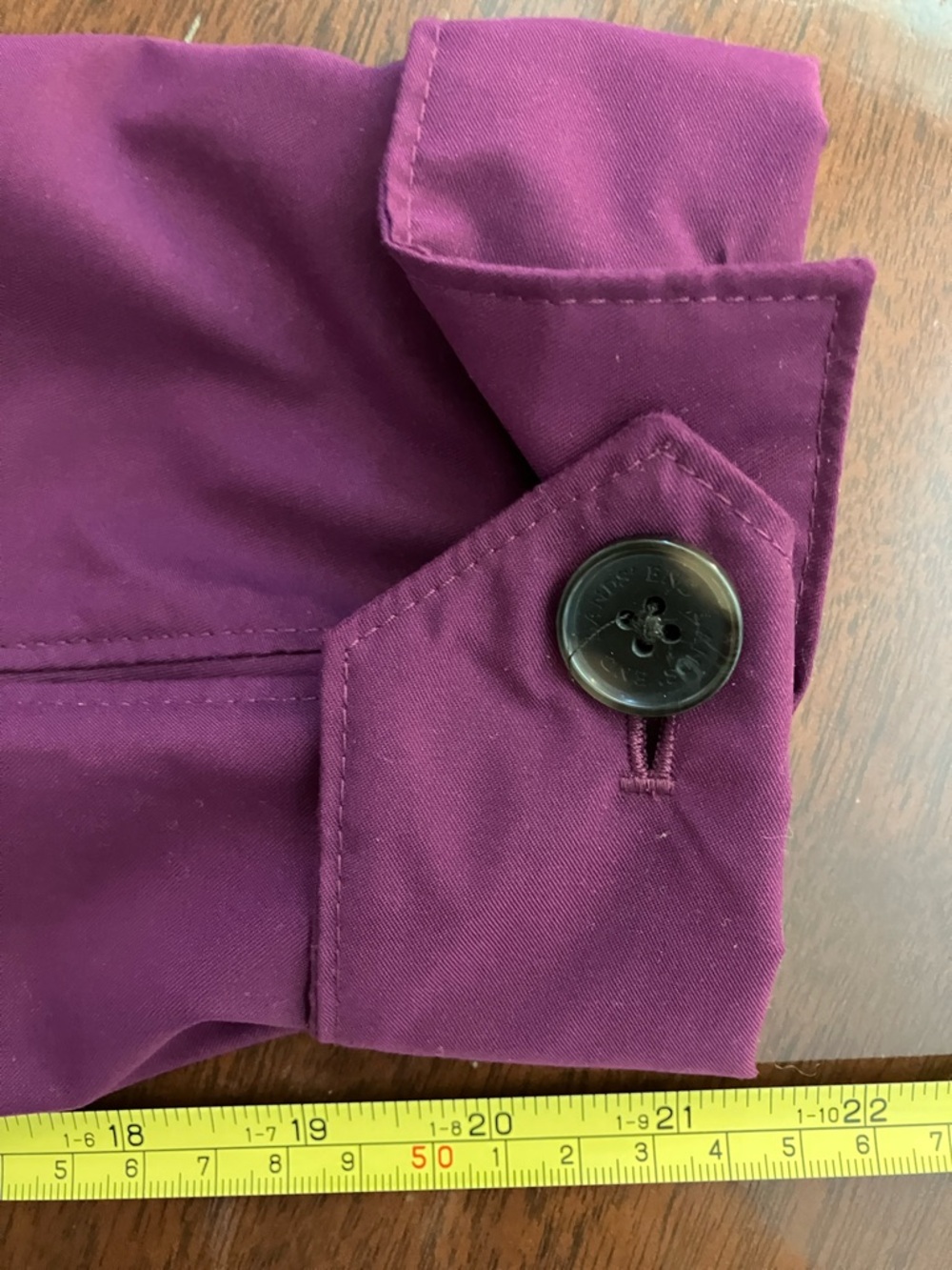Lands' End Fuchsia Purple Spring Raincoat Trench Jacket Coat Small - Picture 13 of 16